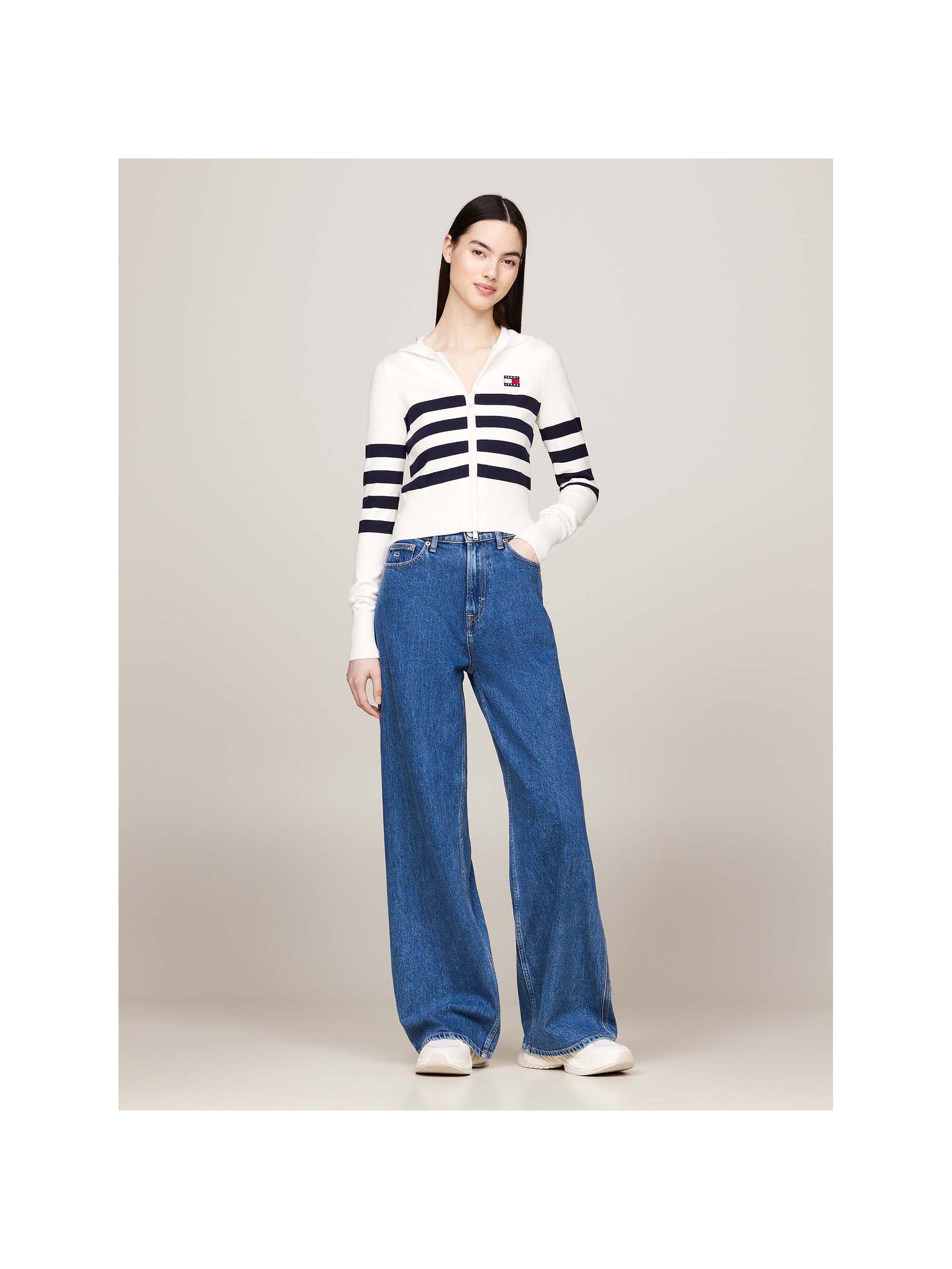 imagem de Tommy Jeans Tjw Stripe Zip Thru Suéter5