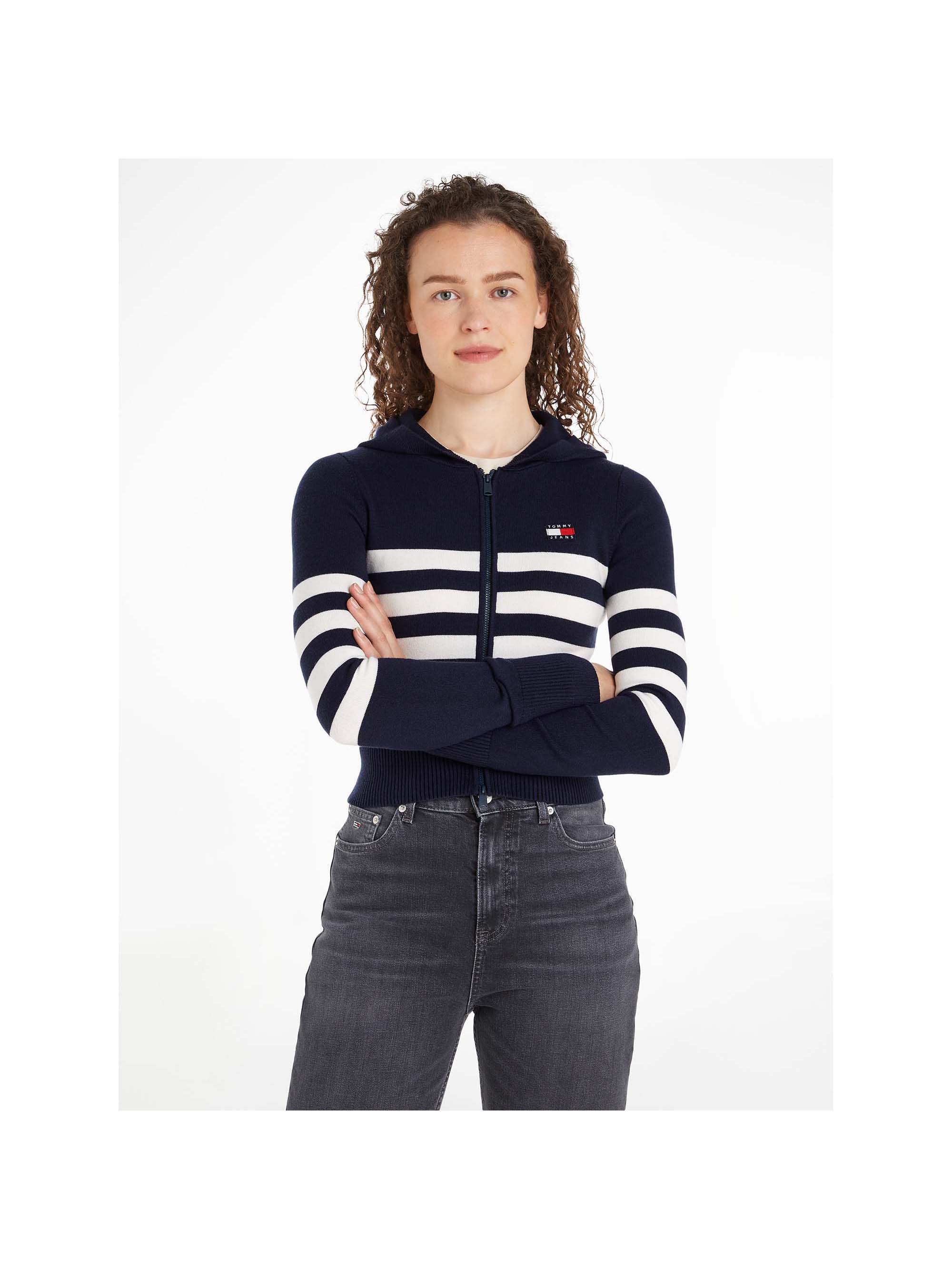 imagem de Tommy Jeans Tjw Stripe Zip Thru Suéter4