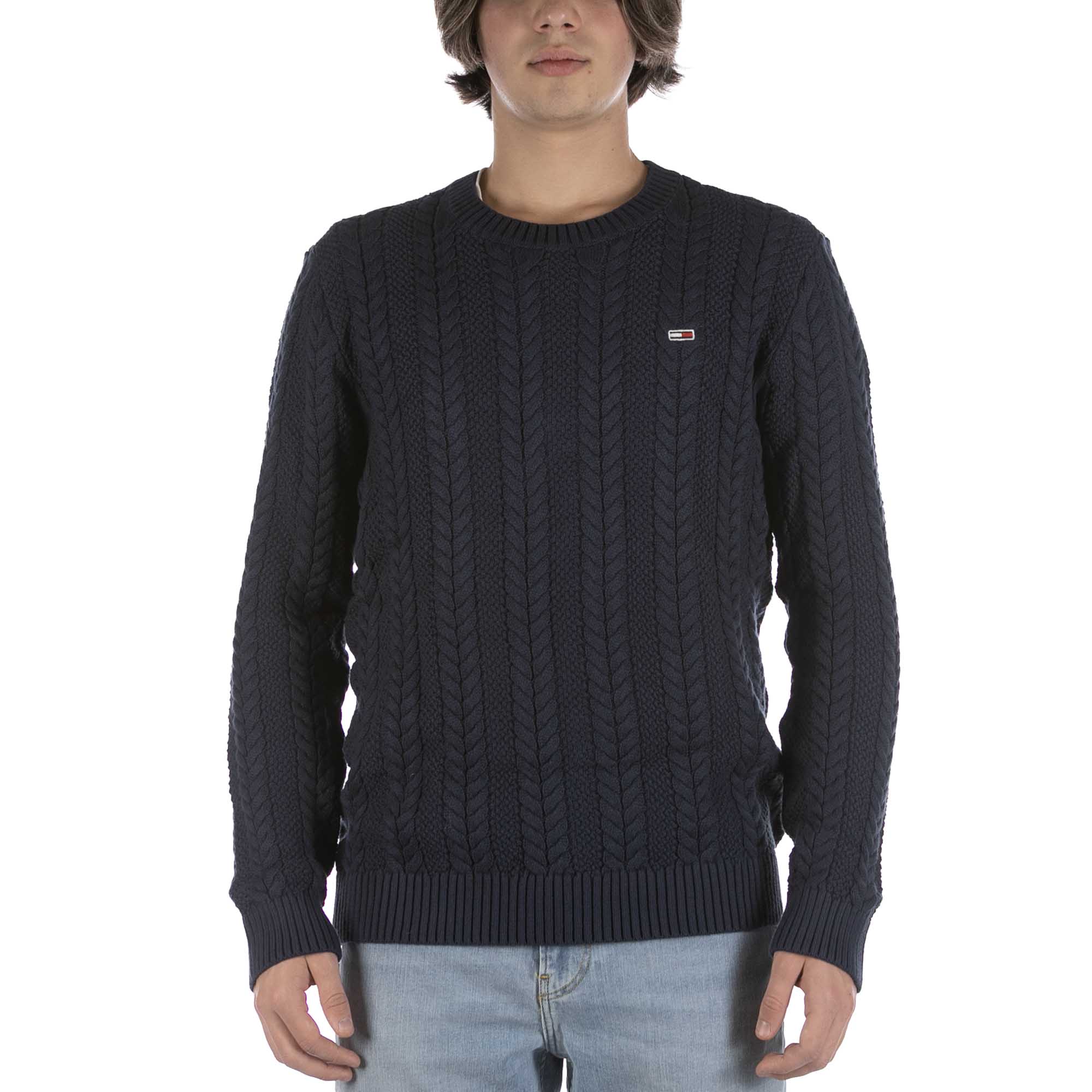 Phalanx Tell other MAGLIONE TOMMY HILFIGER REGULAR CABLE BLU